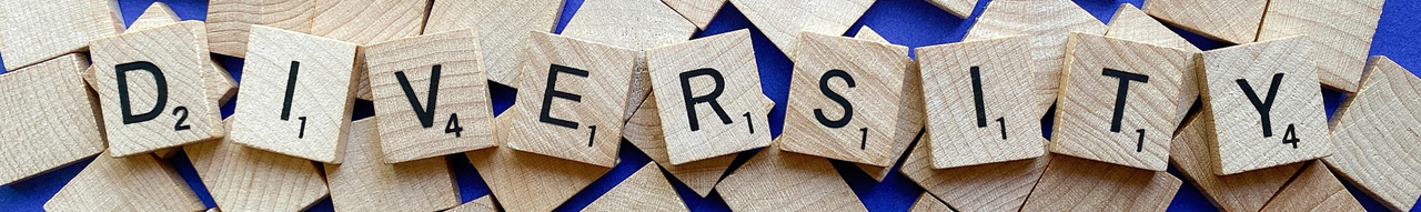 Wooden blocks with the letters spelling the word Diversity, an illustration for our Policies page