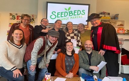 Photo with Rev Ash Barker and Seedbeds graduates at Northfield URC.