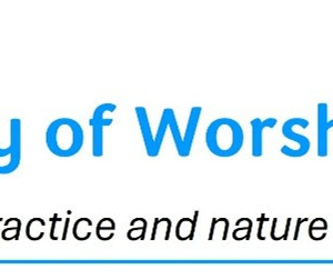 Theology of worship group title with the URC West Midlands logo to the left with three points of "exploring, reflecting and living" in a triangle.