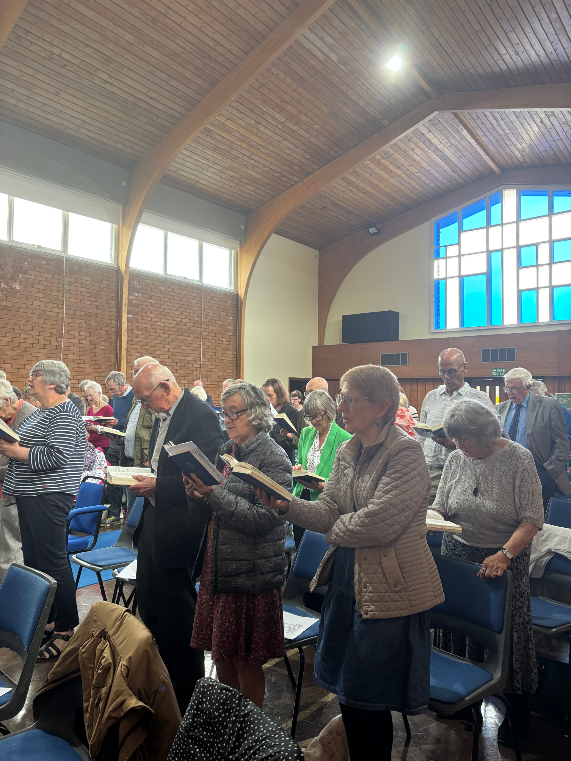 Congregants worshipping at Hereford URC