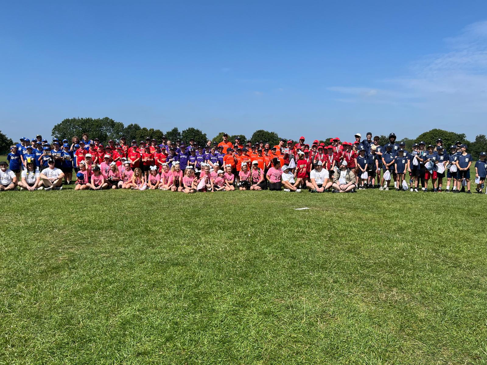 Photo of Wade Street basketball camp. 
